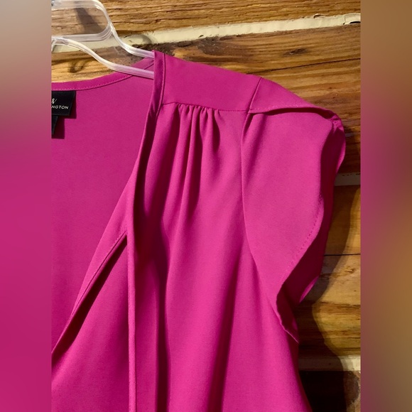 Worthington Hot Pink Button Down Blouse Business Office Wear Small - Picture 5 of 10